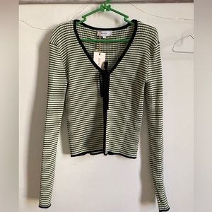 Rihoas French style open front knit cardigan